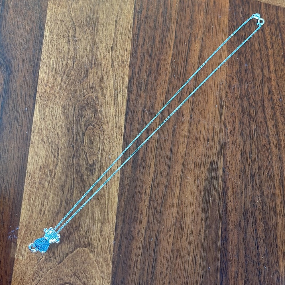 EUC CRYSTAL CAT STERLING SILVER NECKLACE - BEAUTIFUL! - Picture 3 of 6